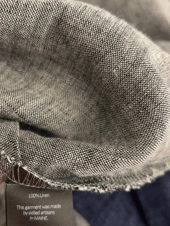 nwot NUTHATCH Maine lagenlook artist linen tunic 3/4 sleeve gray blouse top S - Picture 8 of 8